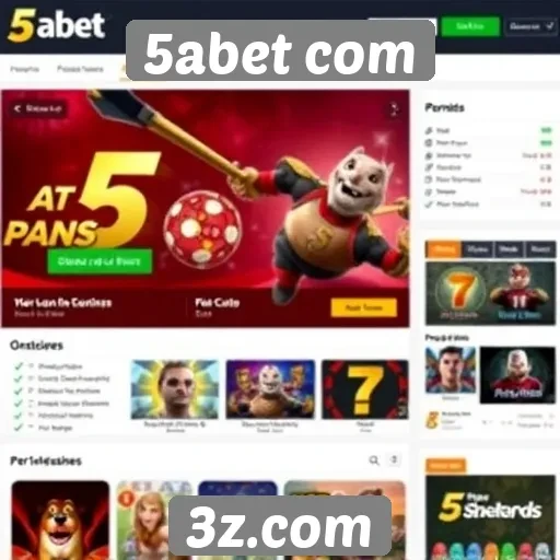 Avaliação da interface do usuário do site 5abet